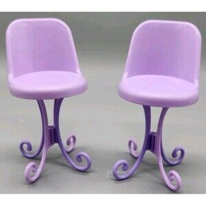 Barbie 1970s Purple Bistro Chairs Set Of 2 Vintage Rare See Photos